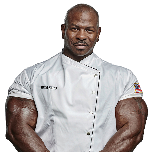 Studio portrait of Chef Rush
